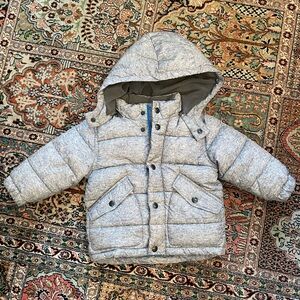 Baby Gap | Grey Hooded Puffer Jacket
